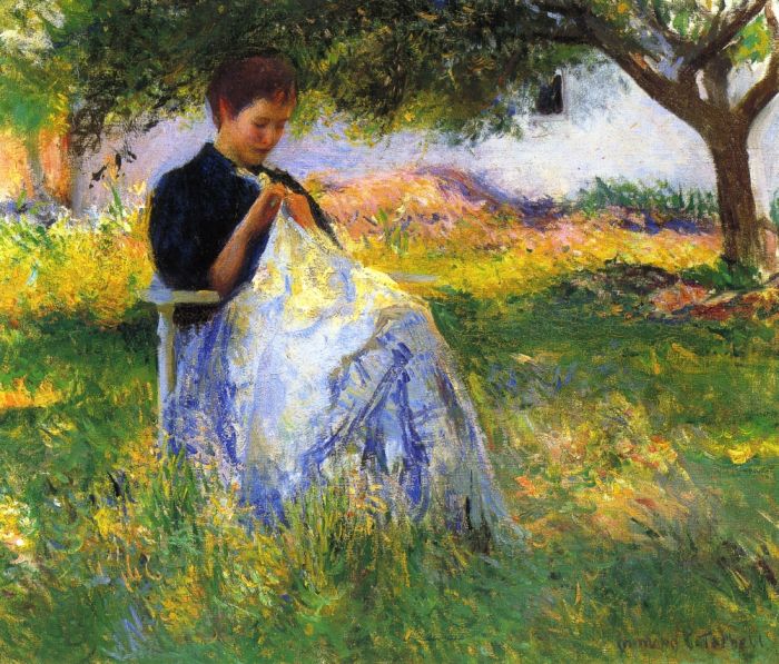 A Girl Sewing in an Orchard, 1891

Painting Reproductions