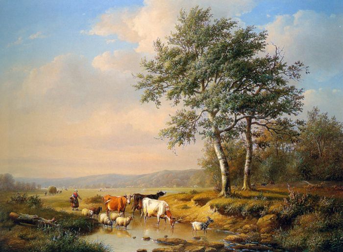  An Extensive Landscape with Cattle Watering , 1851

Painting Reproductions