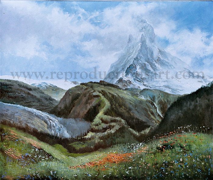 Mountain Landscape-Alps Painting