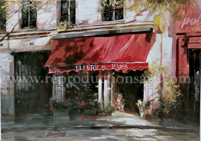 Landscape, Paris streets Painting