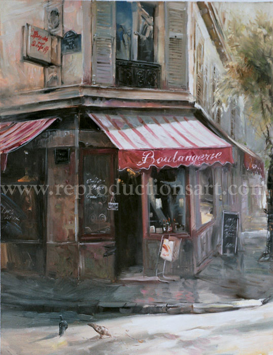 Landscape, Paris streets Painting