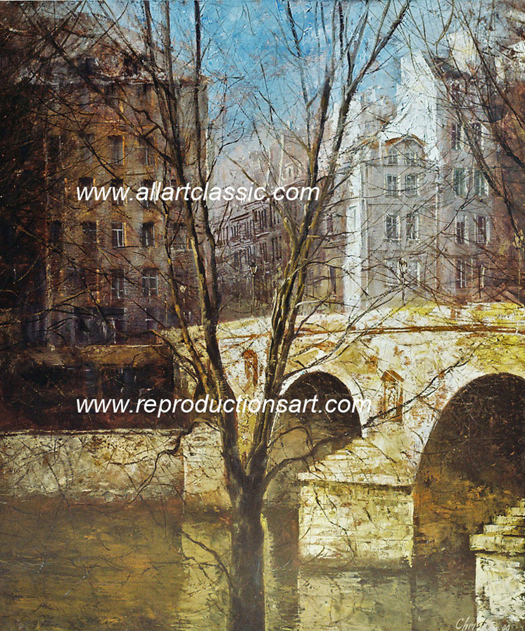 Paris: Bridge Over Seine Painting